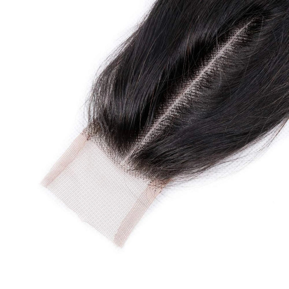 Alipretty Straight Hair Kim Closure 2x6 Lace Middle Part Swiss Lace Human Hair Closure For Women Brazilian Remy Hair Weaving