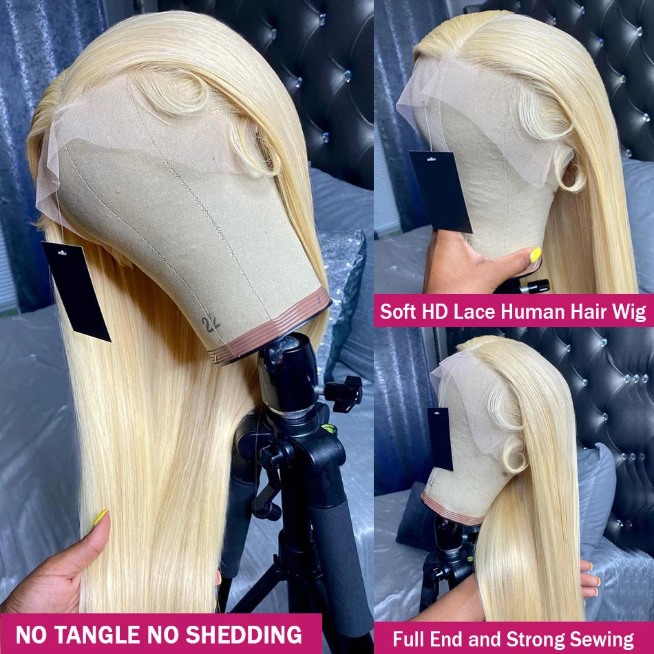 613 Blonde Lace Front Wig Human Hair 13X6 Hd Lace Frontal Wig Straight Lace Front Wigs Human Hair