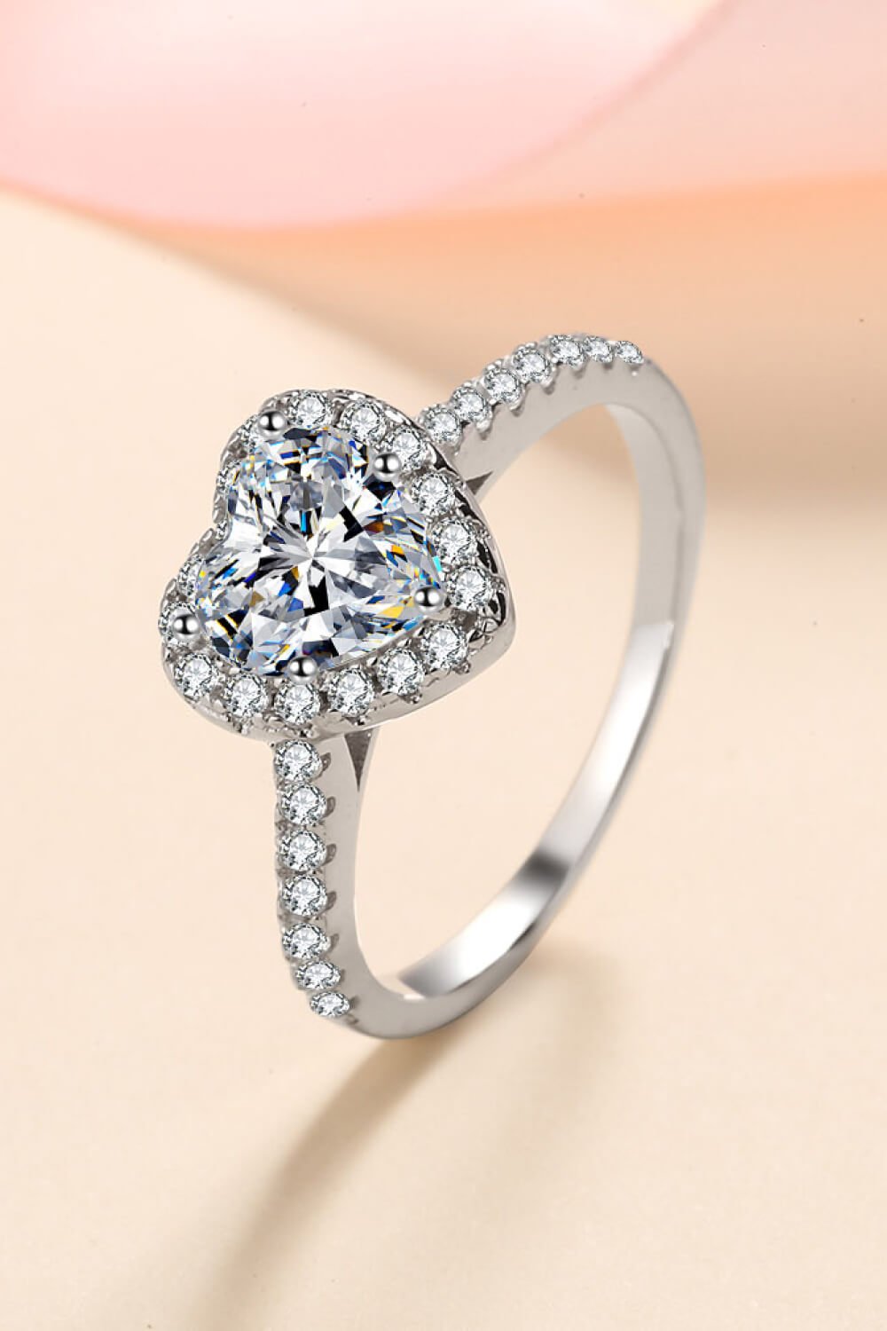 1 Carat Moissanite Heart - Shaped Ring - Zen Allure Beauty®️