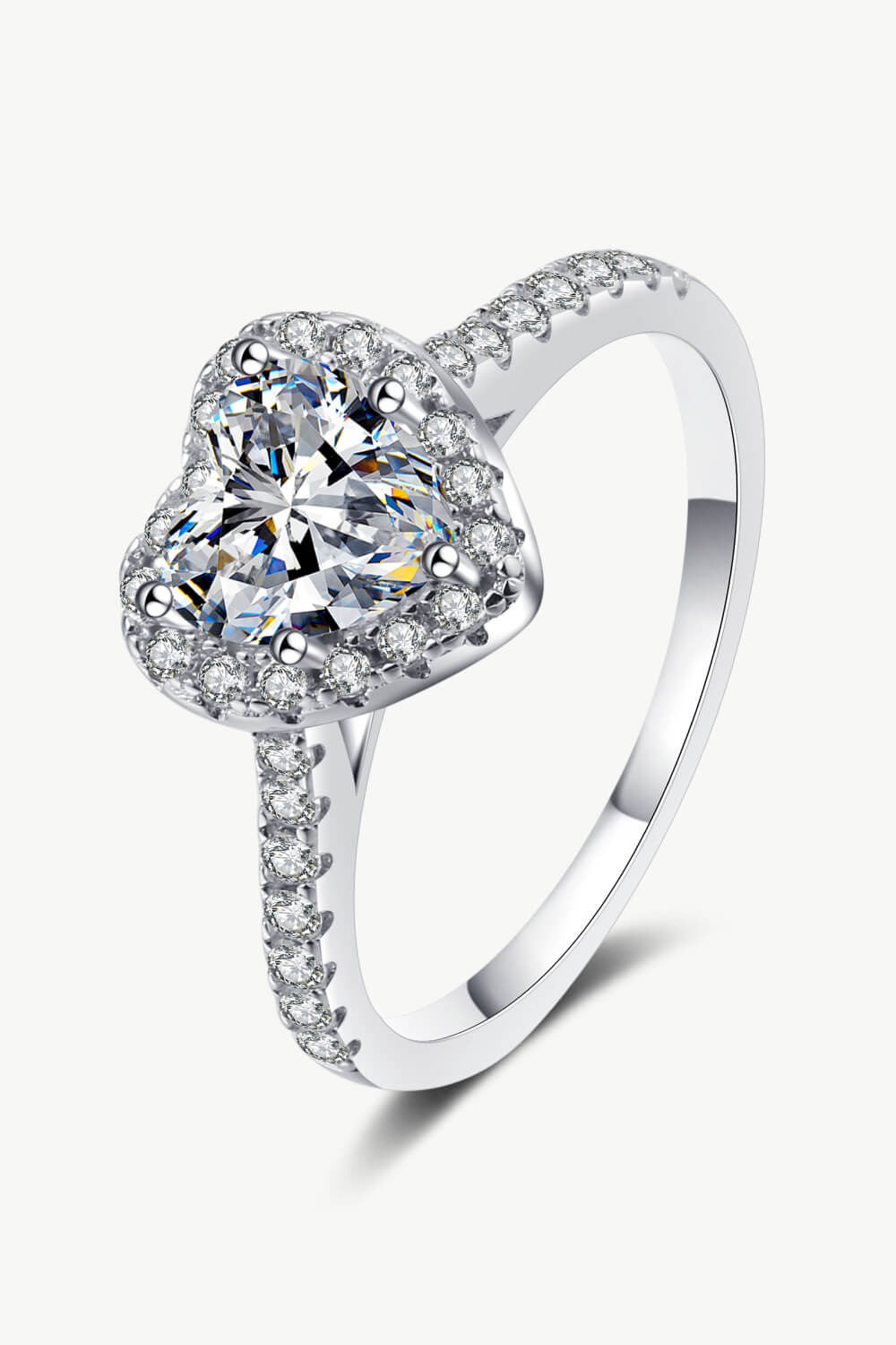 1 Carat Moissanite Heart - Shaped Ring - Zen Allure Beauty®️