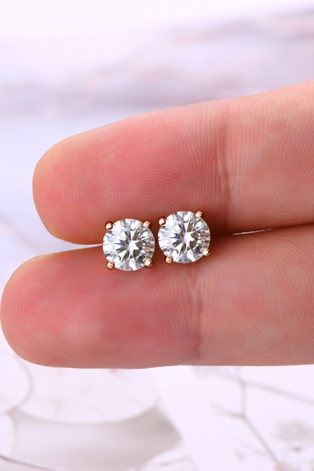 2 Carat Moissanite 925 Sterling Silver Stud Earrings - Zen Allure Beauty®️