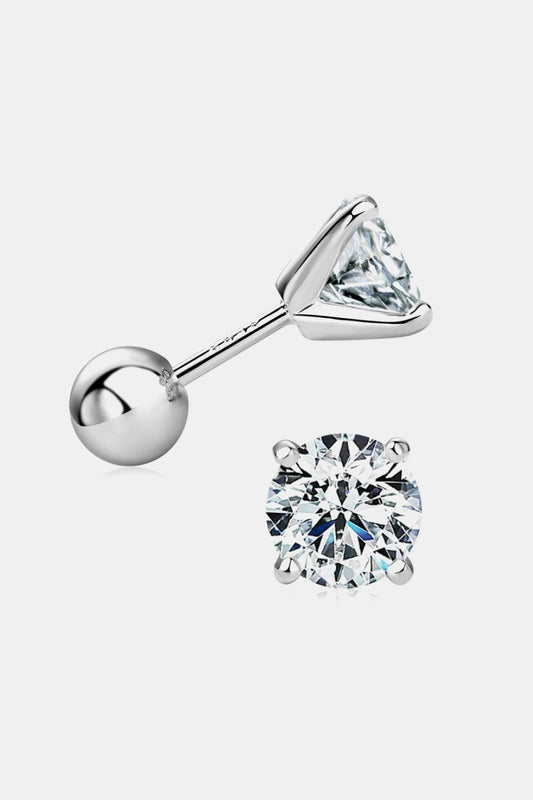 2 Carat Moissanite 925 Sterling Silver Stud Earrings - Zen Allure Beauty®️