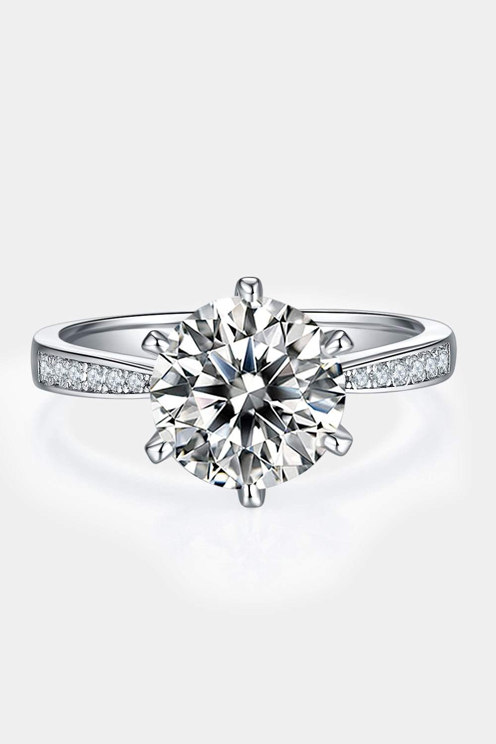 3 Carat Moissanite Side Stone Ring - Zen Allure Beauty®️