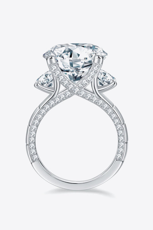 8.6 Carat Moissanite Platinum - Plated Ring - Zen Allure Beauty®️