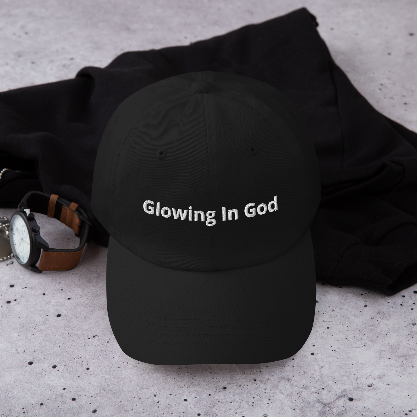 Dad hat embroidery - Glowing In God