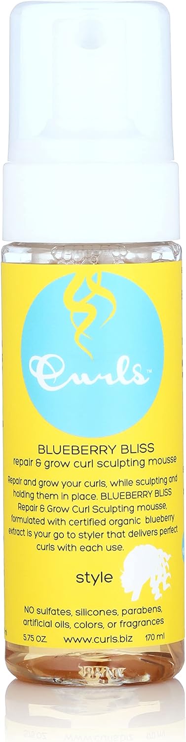 Curls Blueberry Bliss repair and grow curl sculpting mousse 