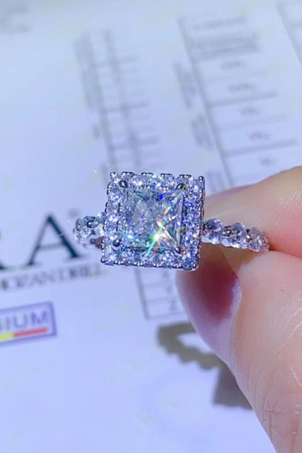 Adored 1 Carat Moissanite Square Ring - Zen Allure Beauty®️