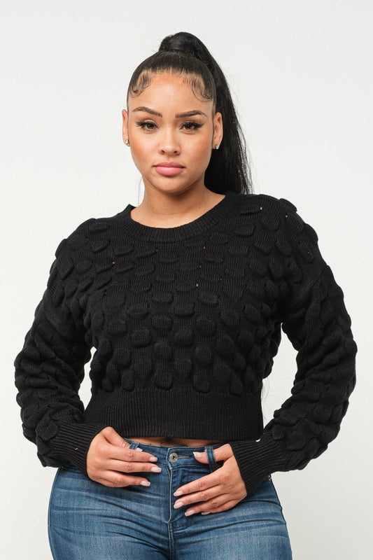 Checker Sweater Top - Zen Allure Beauty®️