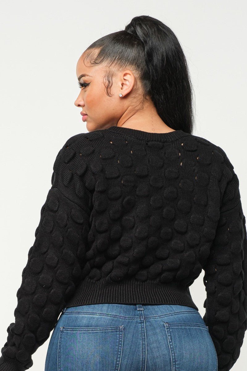 Checker Sweater Top - Zen Allure Beauty®️