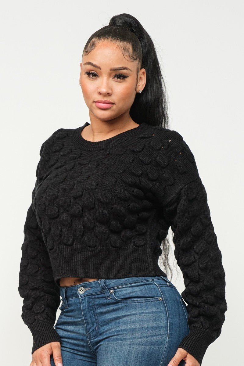 Checker Sweater Top - Zen Allure Beauty®️