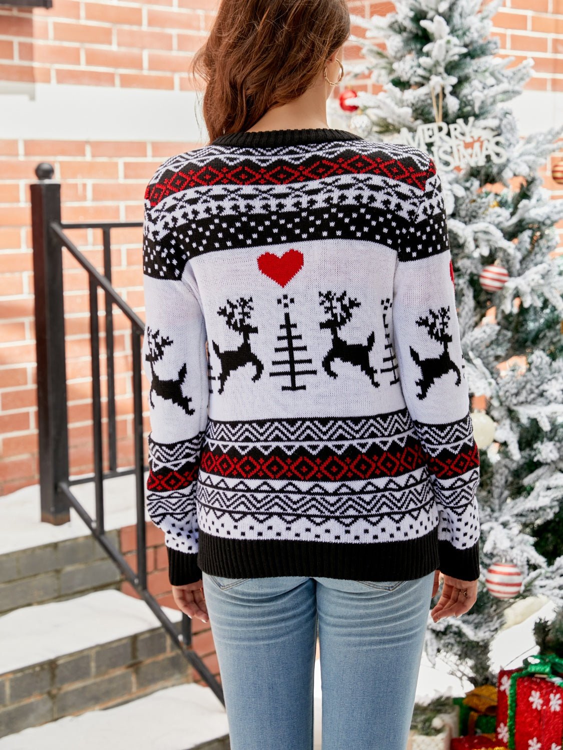 Christmas Round Neck Sweater - Zen Allure Beauty®️