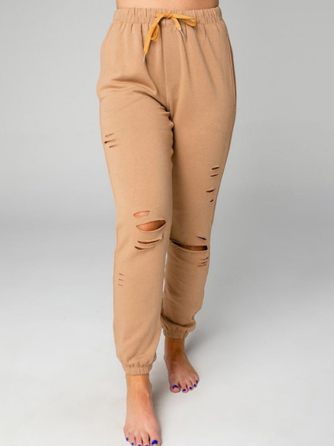 Distressed Sweatshirt and Joggers Set - Zen Allure Beauty®️