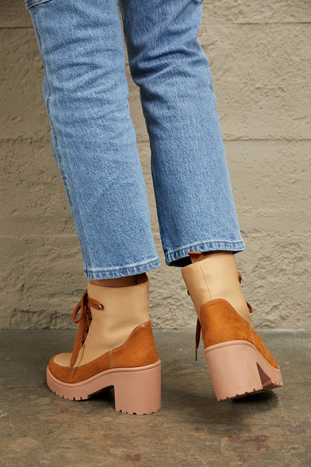 East Lion Corp Lace Up Lug Booties - Zen Allure Beauty®️