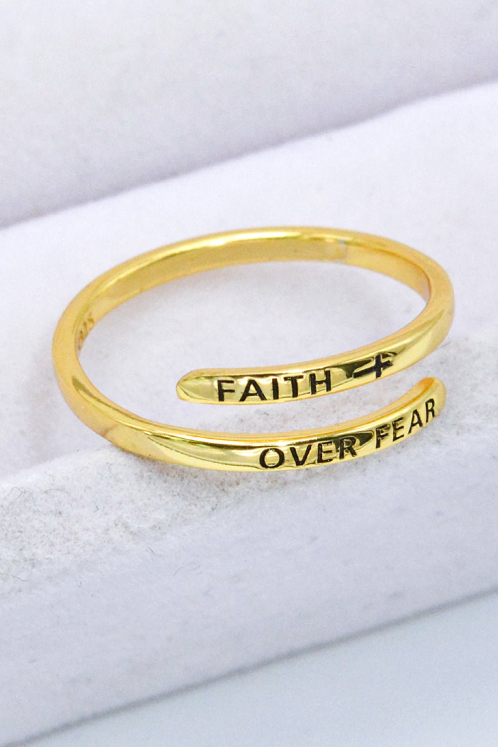 FAITH OVER FEAR Bypass Ring - Zen Allure Beauty®️