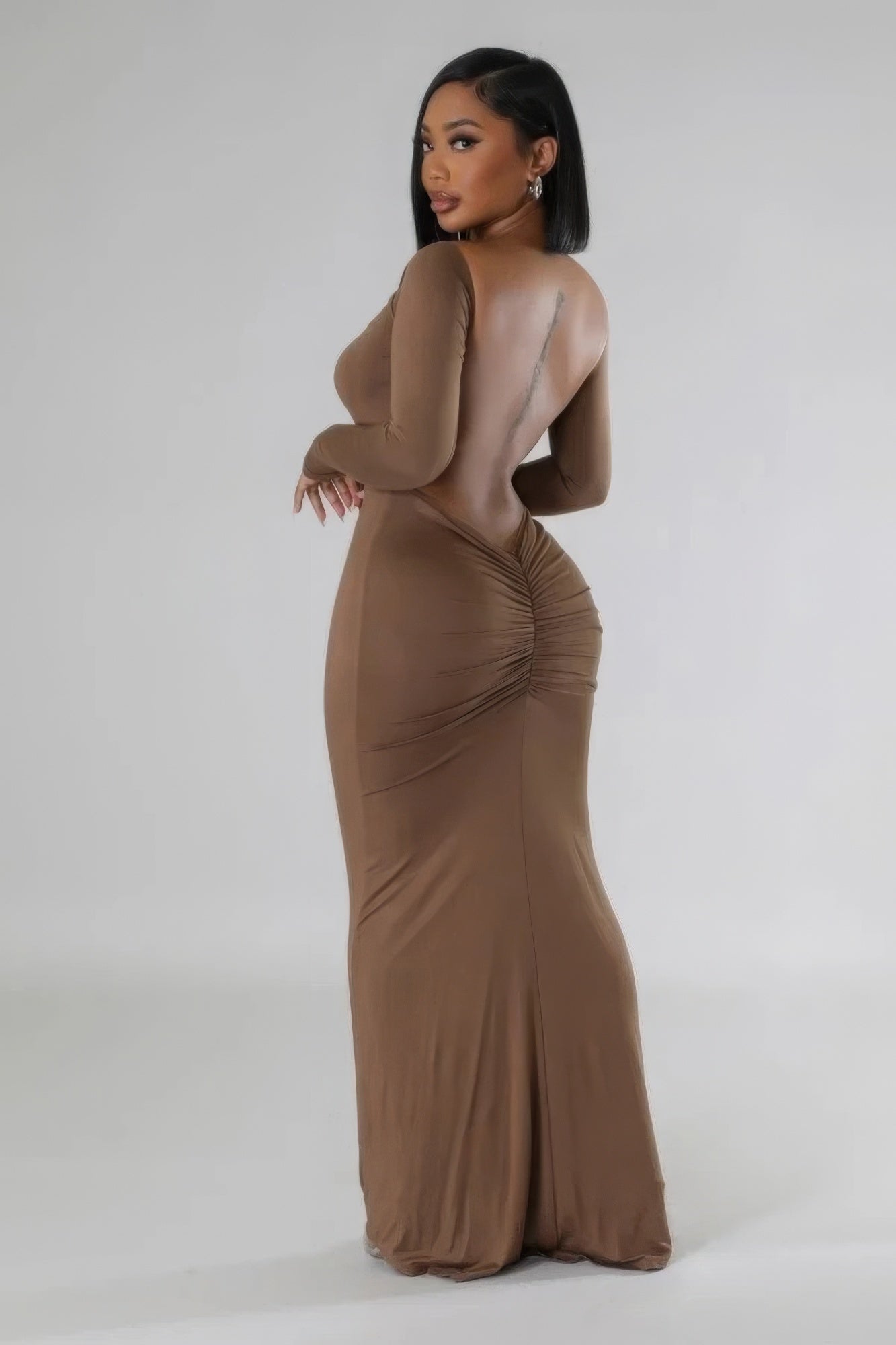 Long Sleeves Stretch Dress - Zen Allure Beauty®️