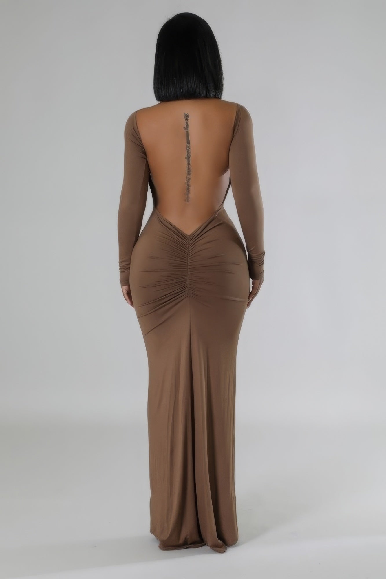 Long Sleeves Stretch Dress - Zen Allure Beauty®️