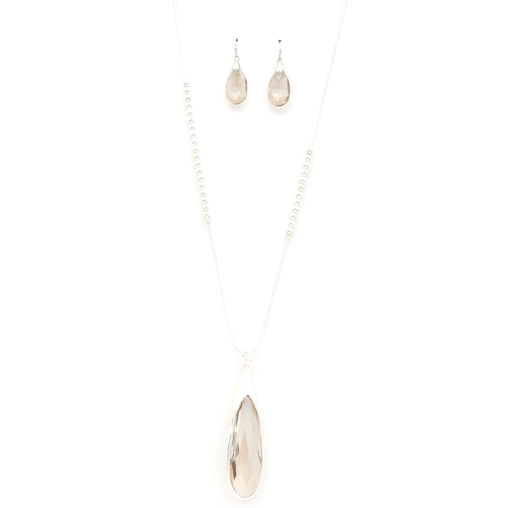 Long Teardrop Pendant Beaded Necklace - Zen Allure Beauty®️