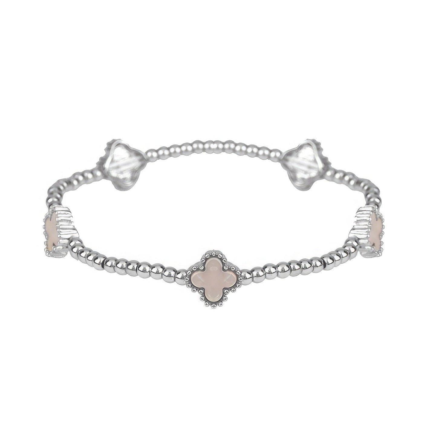 Metal Flower Station Stretch Bracelet - Zen Allure Beauty®️