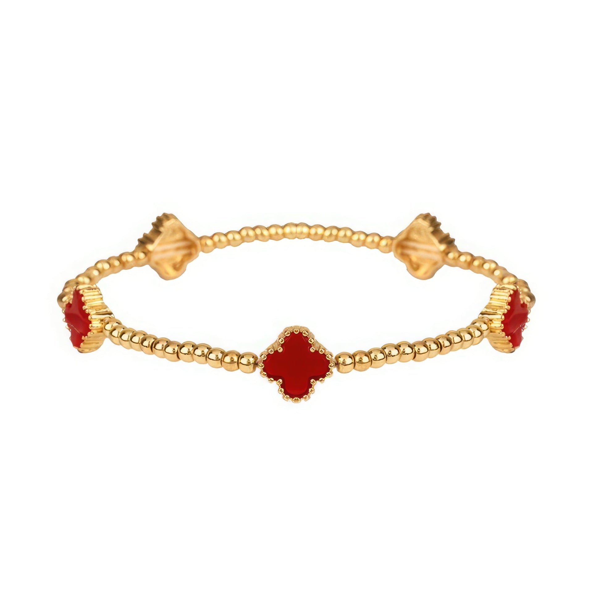 Metal Flower Station Stretch Bracelet - Zen Allure Beauty®️