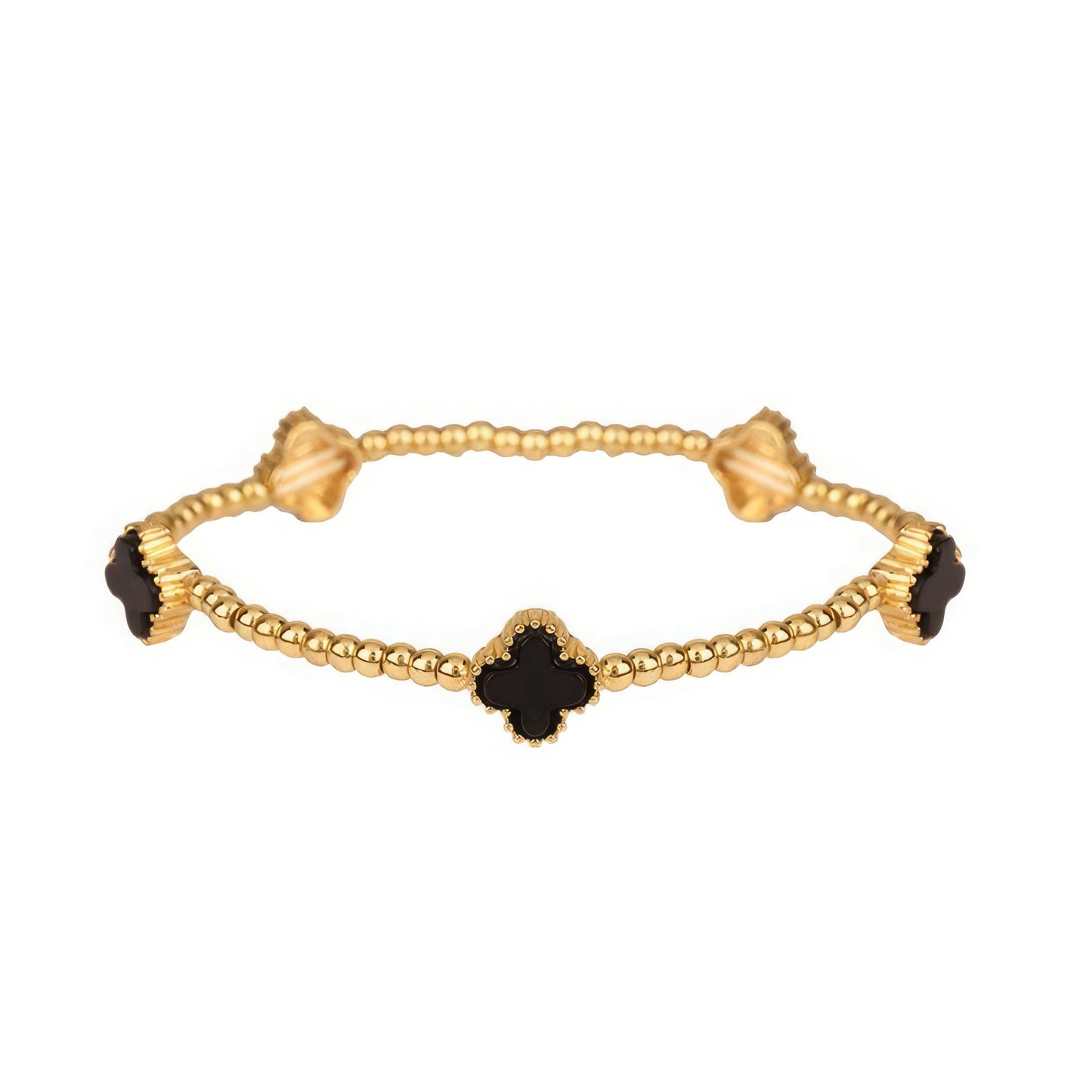 Metal Flower Station Stretch Bracelet - Zen Allure Beauty®️