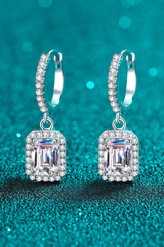 Moissanite 925 Sterling Silver Drop Earrings - Zen Allure Beauty®️