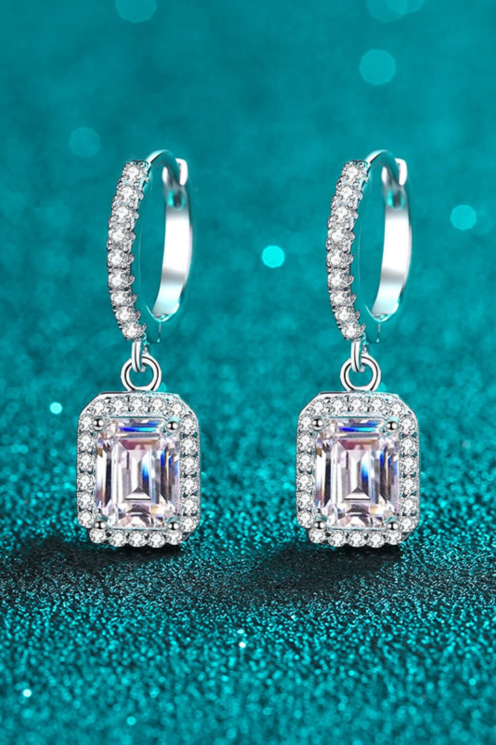 Moissanite 925 Sterling Silver Drop Earrings - Zen Allure Beauty®️