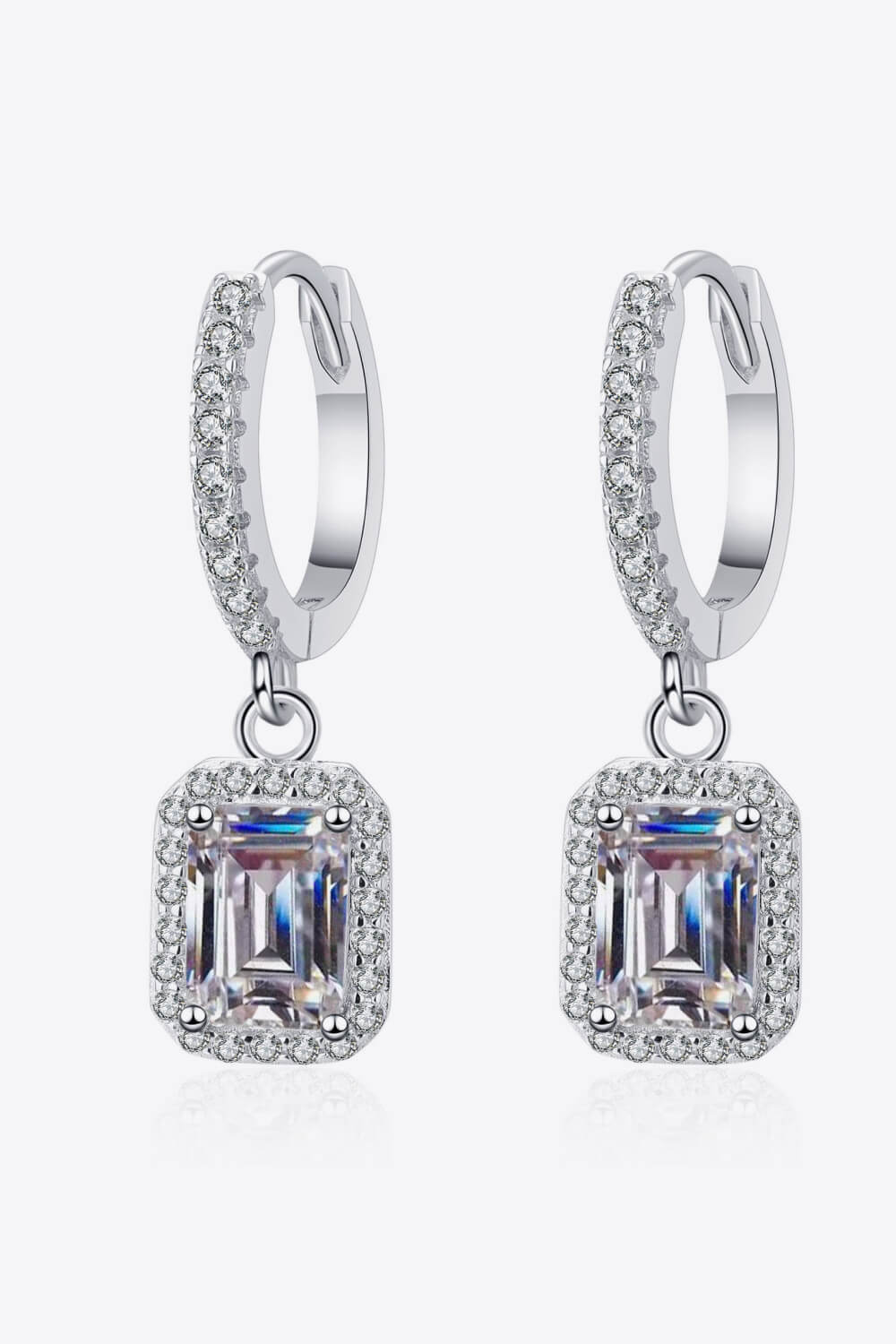 Moissanite 925 Sterling Silver Drop Earrings - Zen Allure Beauty®️