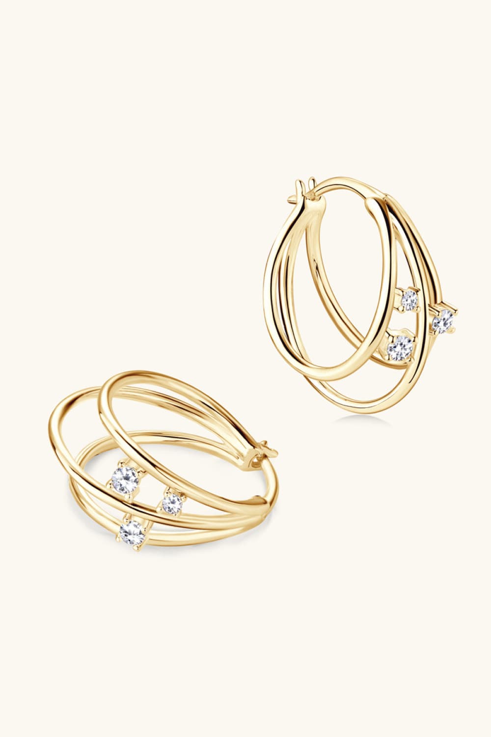 Moissanite 925 Sterling Silver Layered Earrings - Zen Allure Beauty®️