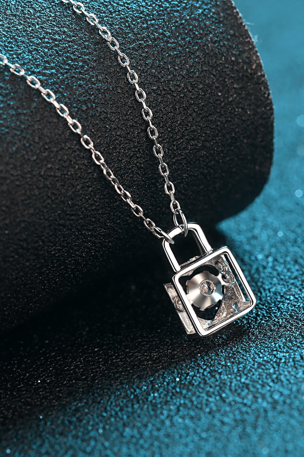 Moissanite Lock Pendant Necklace - Zen Allure Beauty®️