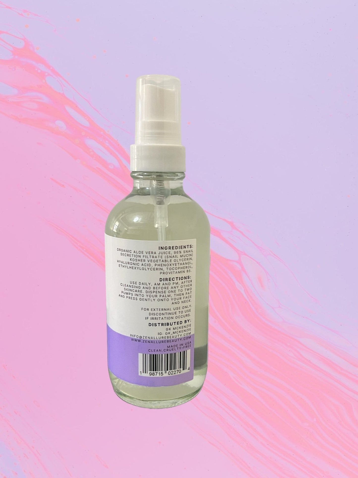 New GKM - GK McKenzie 96% Snail Mucin - Hydro Toner 3.38 FL OZ | 100 ML - Zen Allure Beauty®️