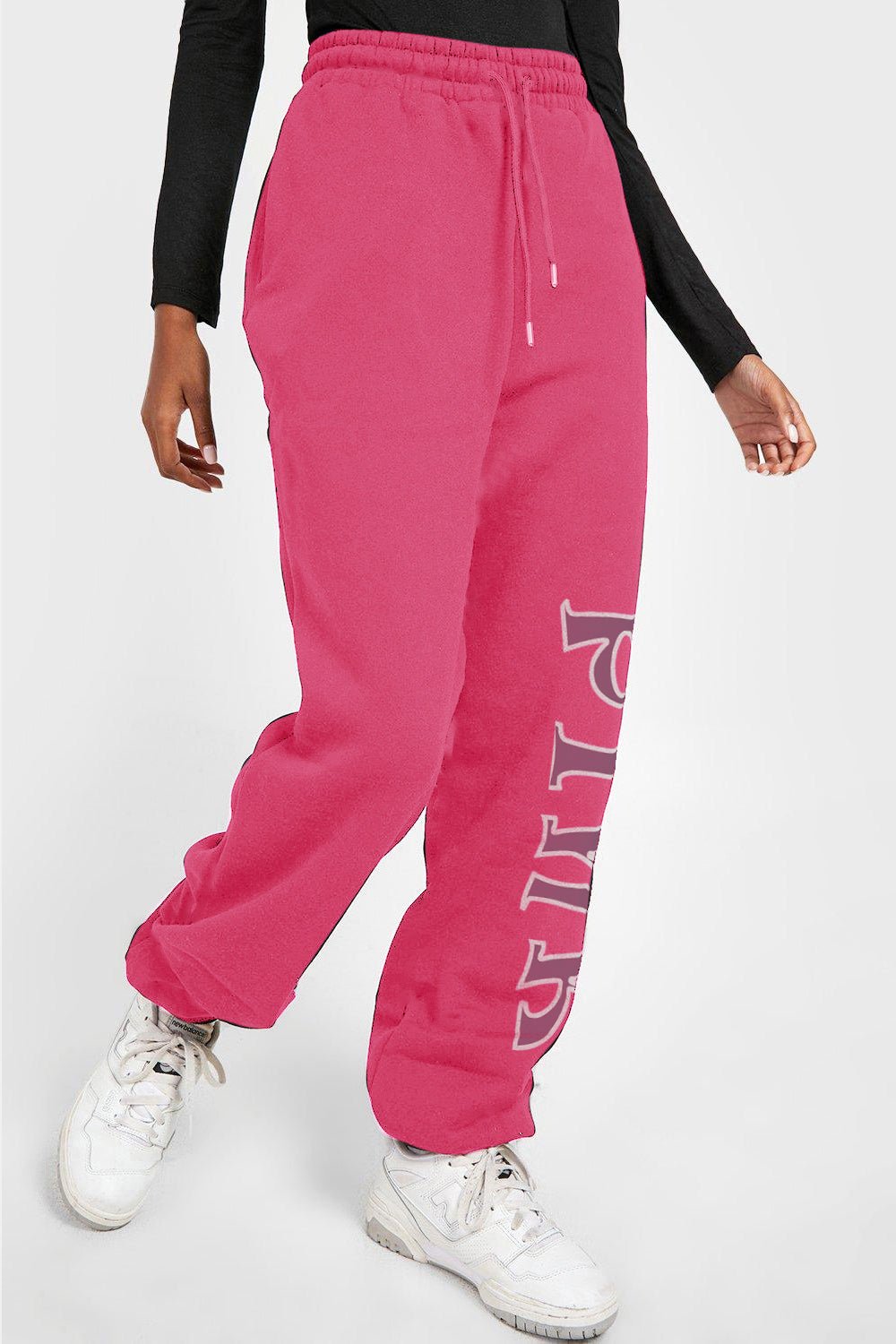 Simply Love Full Size PINK Graphic Sweatpants - Zen Allure Beauty®️