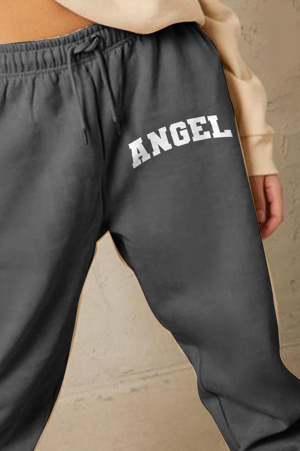 Simply Love Simply Love Full Size Drawstring Angel Graphic Long Sweatpants - Zen Allure Beauty®️