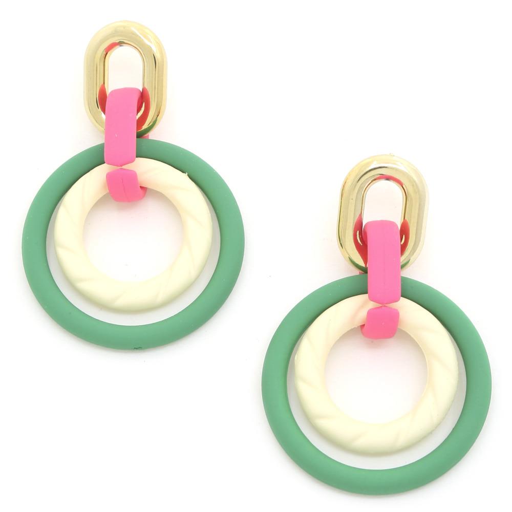 Smooth Texture Round Dangle Earring - Zen Allure Beauty®️