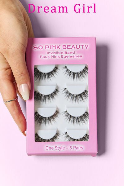 SO PINK BEAUTY Faux Mink Eyelashes 5 Pairs - Zen Allure Beauty®️