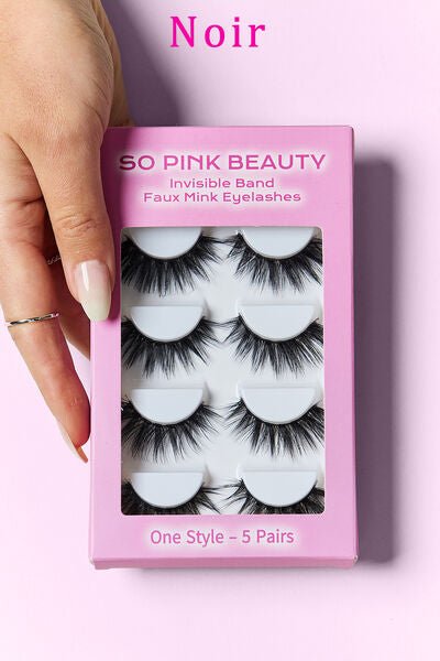 SO PINK BEAUTY Faux Mink Eyelashes 5 Pairs - Zen Allure Beauty®️