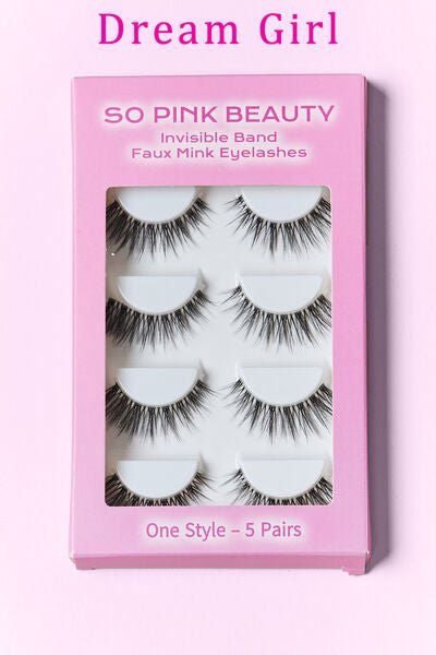 SO PINK BEAUTY Faux Mink Eyelashes 5 Pairs - Zen Allure Beauty®️