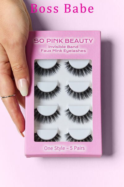 SO PINK BEAUTY Faux Mink Eyelashes 5 Pairs - Zen Allure Beauty®️