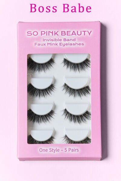 SO PINK BEAUTY Faux Mink Eyelashes 5 Pairs - Zen Allure Beauty®️