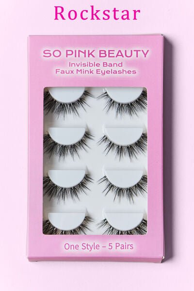 SO PINK BEAUTY Faux Mink Eyelashes 5 Pairs - Zen Allure Beauty®️