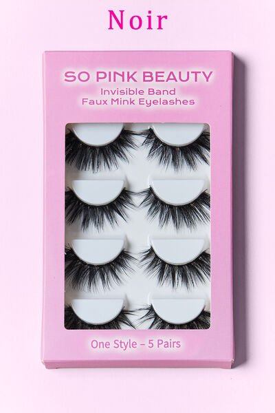 SO PINK BEAUTY Faux Mink Eyelashes 5 Pairs - Zen Allure Beauty®️