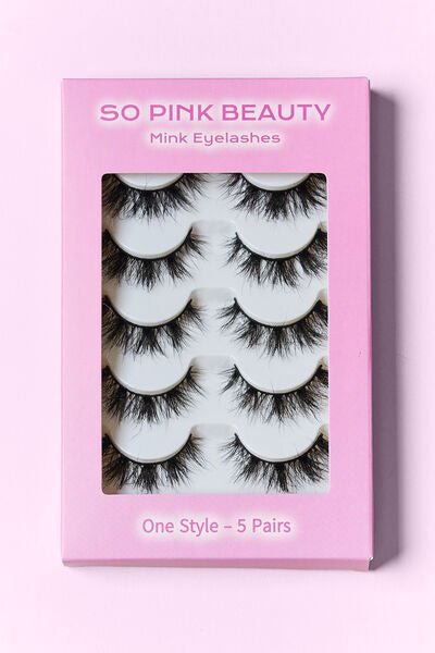 SO PINK BEAUTY Mink Eyelashes 5 Pairs - Zen Allure Beauty®️