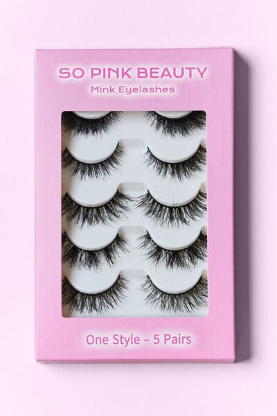 SO PINK BEAUTY Mink Eyelashes 5 Pairs - Zen Allure Beauty®️