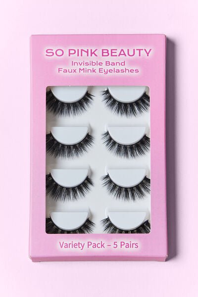 SO PINK BEAUTY Mink Eyelashes 5 Pairs - Zen Allure Beauty®️