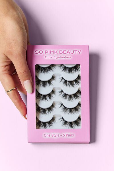 SO PINK BEAUTY Mink Eyelashes 5 Pairs - Zen Allure Beauty®️