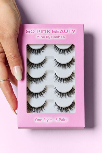 SO PINK BEAUTY Mink Eyelashes 5 Pairs - Zen Allure Beauty®️