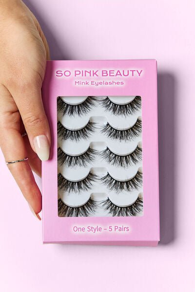 SO PINK BEAUTY Mink Eyelashes 5 Pairs - Zen Allure Beauty®️