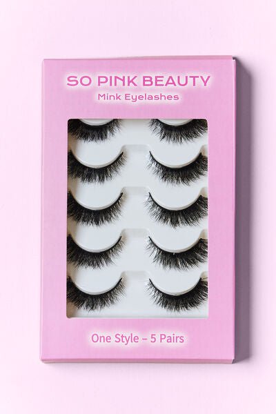 SO PINK BEAUTY Mink Eyelashes 5 Pairs - Zen Allure Beauty®️