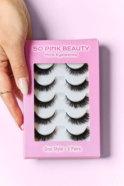 SO PINK BEAUTY Mink Eyelashes 5 Pairs - Zen Allure Beauty®️