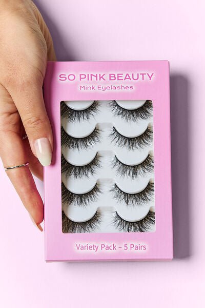 SO PINK BEAUTY Mink Eyelashes 5 Pairs - Zen Allure Beauty®️