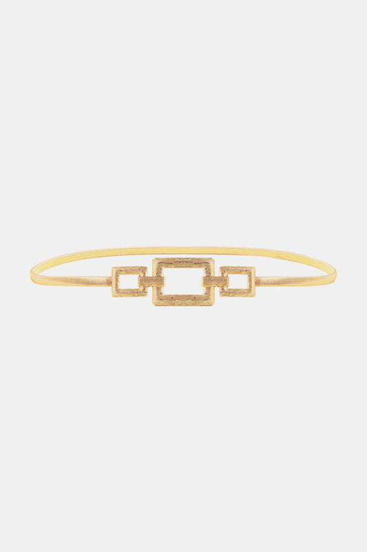 Square Shape Zinc Alloy Buckle Iron Belt - Zen Allure Beauty®️